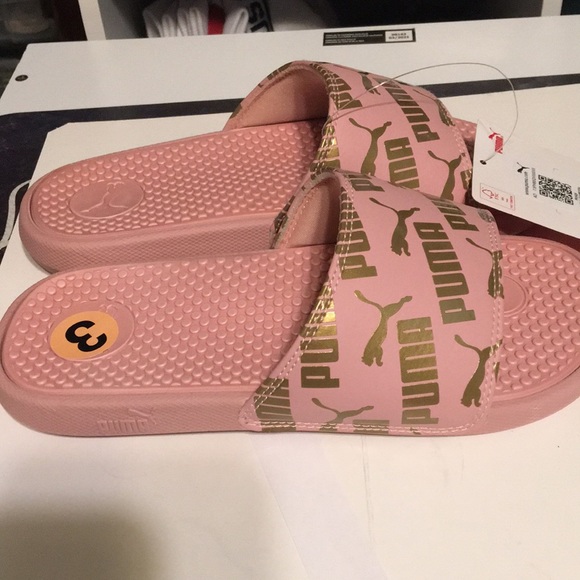 Puma Cool Cat Glimmer Slides Sandals Size 3C kids New - Picture 2 of 4